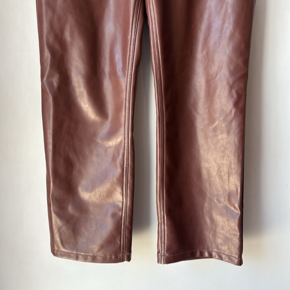 Abercrombie & Fitch Vegan Leather Curve Love 90s High Rise Pants - Picture 6 of 11